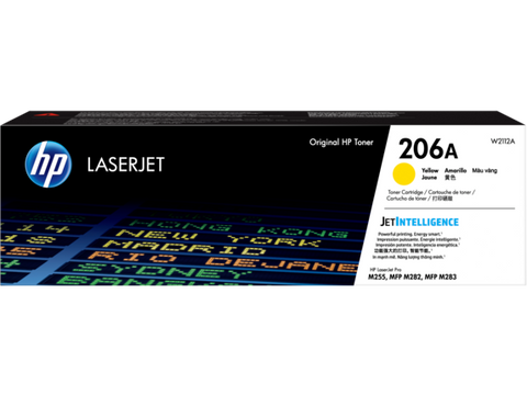 HP 206A (W2112A) Yellow Original LaserJet Toner Cartridge (1250 Yield)