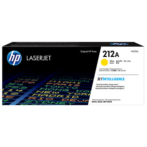 HP 212A (W2122A) Yellow Original LaserJet Toner Cartridge (4500 Yield)