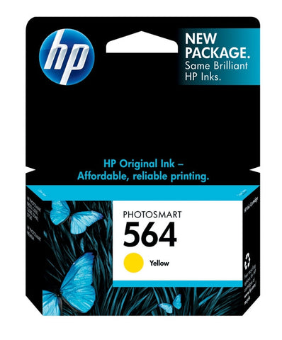 HP 564 (CB320WN) Yellow Original Ink Cartridge (300 Yield)