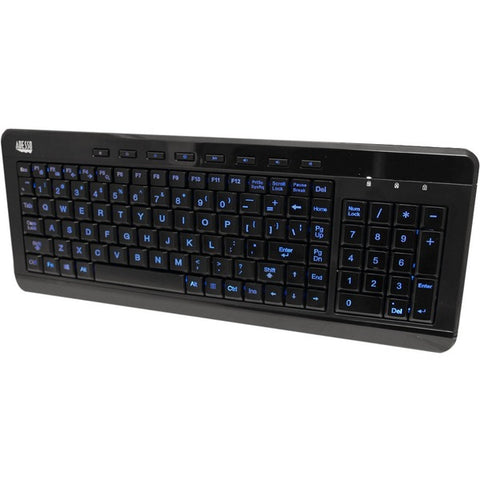 Adesso, Inc 3-Color Illuminated Compact Multimedia Keyboard