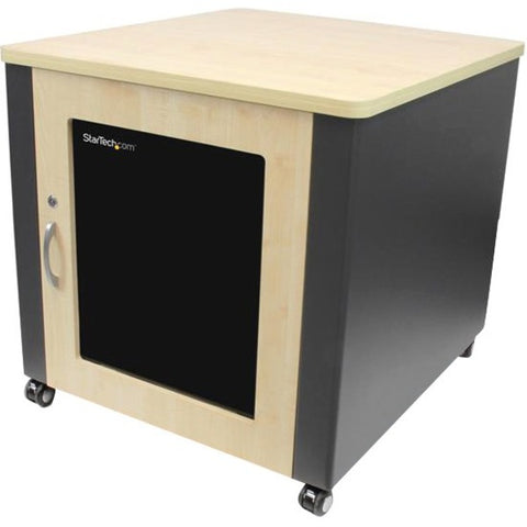 StarTech 12U Rack Enclosure Server Cabinet - 21.5 in. Deep - Quiet - Wood Finish