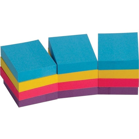 Business Source Extreme Color Adhesive Notes