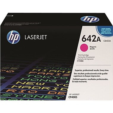 HP 642A (CB403A) Color LaserJet CP4005 Magenta Original LaserJet Toner Cartridge (7500 Yield)