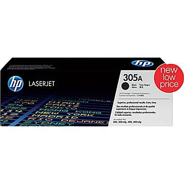 HP 305A (CE410A) Black Original LaserJet Toner Cartridge (2090 Yield)