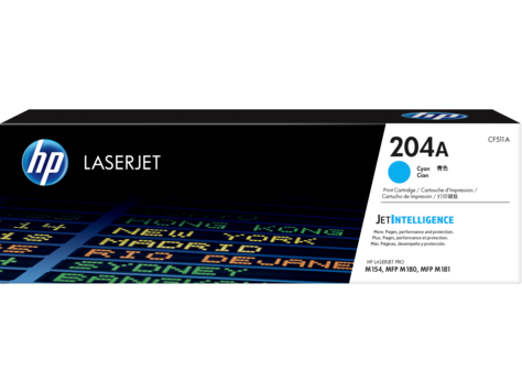 HP 204A (CF511A) Cyan Original LaserJet Toner Cartridge (900 Yield)