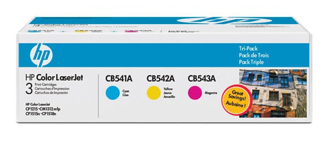 HP 125A (CE259A) Cyan/Magenta/Yellow 3-pack Original LaserJet Toner Cartridges (4200 Yield)