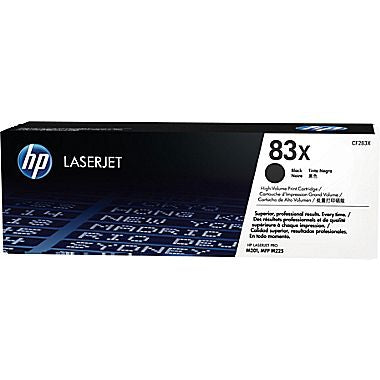 HP 83X (CF283X) Black Original LaserJet Toner Cartridge (2200 Yield)