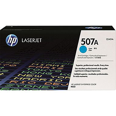 HP 507A (CE401A) Cyan Original LaserJet Toner Cartridge (6000 Yield)