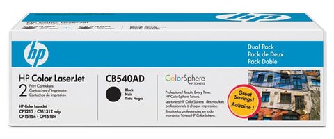 HP 125A (CB540AD) Black 2-pack Original LaserJet Toner Cartridges (4400 Yield)