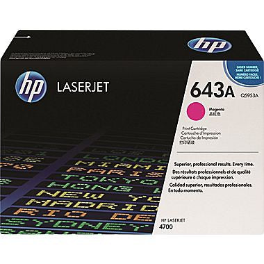 HP 643A (Q5953A) Magenta Original LaserJet Toner Cartridge (10000 Yield)