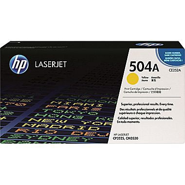 HP 504A (CE252A) Yellow Original LaserJet Toner Cartridge (7000 Yield)