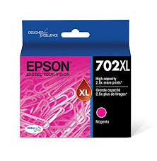 Epson (702) WF-3720 High Capacity DuraBrite Ultra Magenta Ink Cartridge w/ Sensormatic