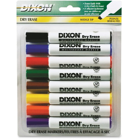 Dixon Ticonderoga Company Wedge Tip Dry Erase Markers
