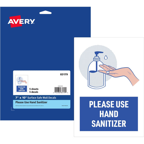 Avery "Use Hand Sanitizer" Wall Decals