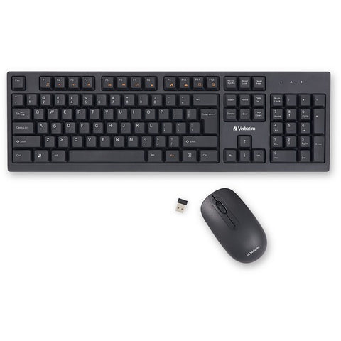 Verbatim America, LLC Verbatim - Keyboard and mouse set - wireless - 2.4 GHz
