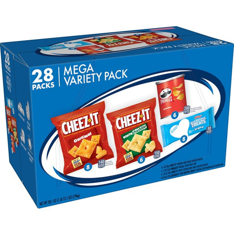 Kellogg NA Co. Mega Variety Pack, Snacks, Variety Pack, 28.1oz Box (28 Count)