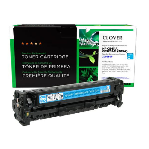 Clover Technologies Group, LLC Compatible Cyan Toner Cartridge for HP CE411A (HP 305A)