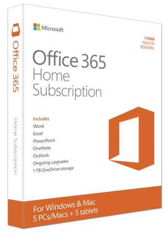 Microsoft Corporation  Office 365 Home Subscription + Exclusive Upgrades and New Features - 5 PC/Mac