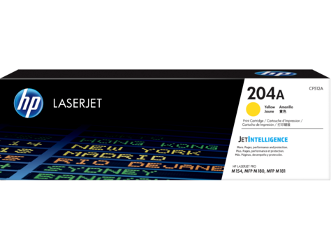 HP 204A (CF512A) Yellow Original LaserJet Toner Cartridge (900 Yield)