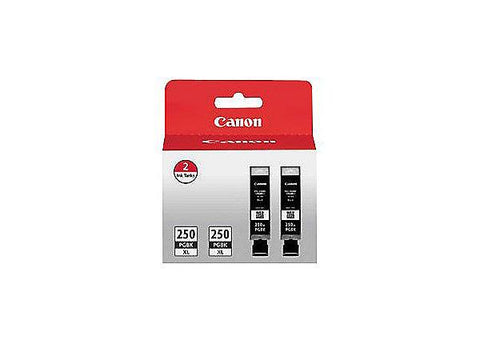 Canon, Inc (PGI-250XL) High Yield Pigment Black Ink Twin Pack (Includes 2 of OEM# 6432B001)