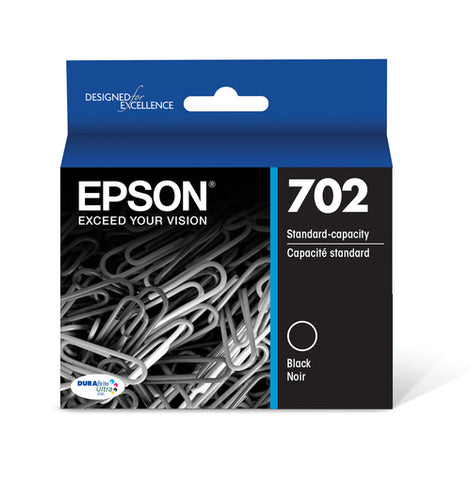 Epson (702) WF-3720 High Capacity DuraBrite Ultra Black Ink Cartridge w/ Sensormatic