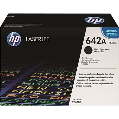 HP 642A (CB400A) Color LaserJet CP4005 Black Original LaserJet Toner Cartridge (7500 Yield)