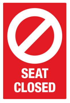 Avery Seat Closed Decals