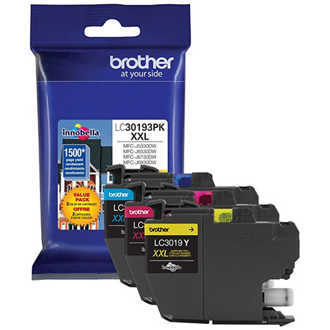 Brother Super High Yield C/M/Y Ink Cartridge Combo Pack (3 x 1500 Yield)