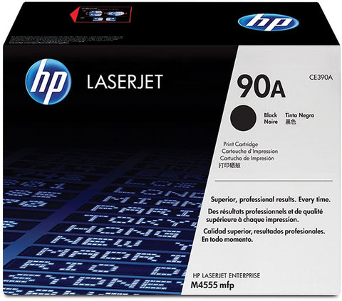 HP 90A (CE390A) LaserJet M4555 MFP Enterprise 600 M601 M602 M603 Black Original LaserJet Toner Cartridge (10000 Yield)